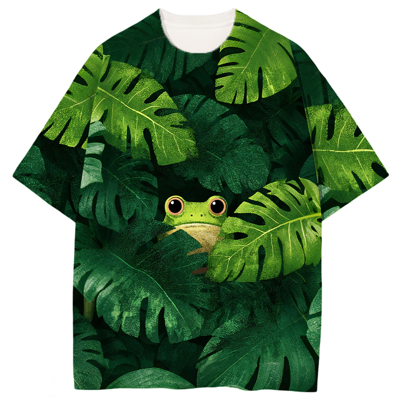 Aesthetic Frog Graphic Print T-shirt-ShawnCraft