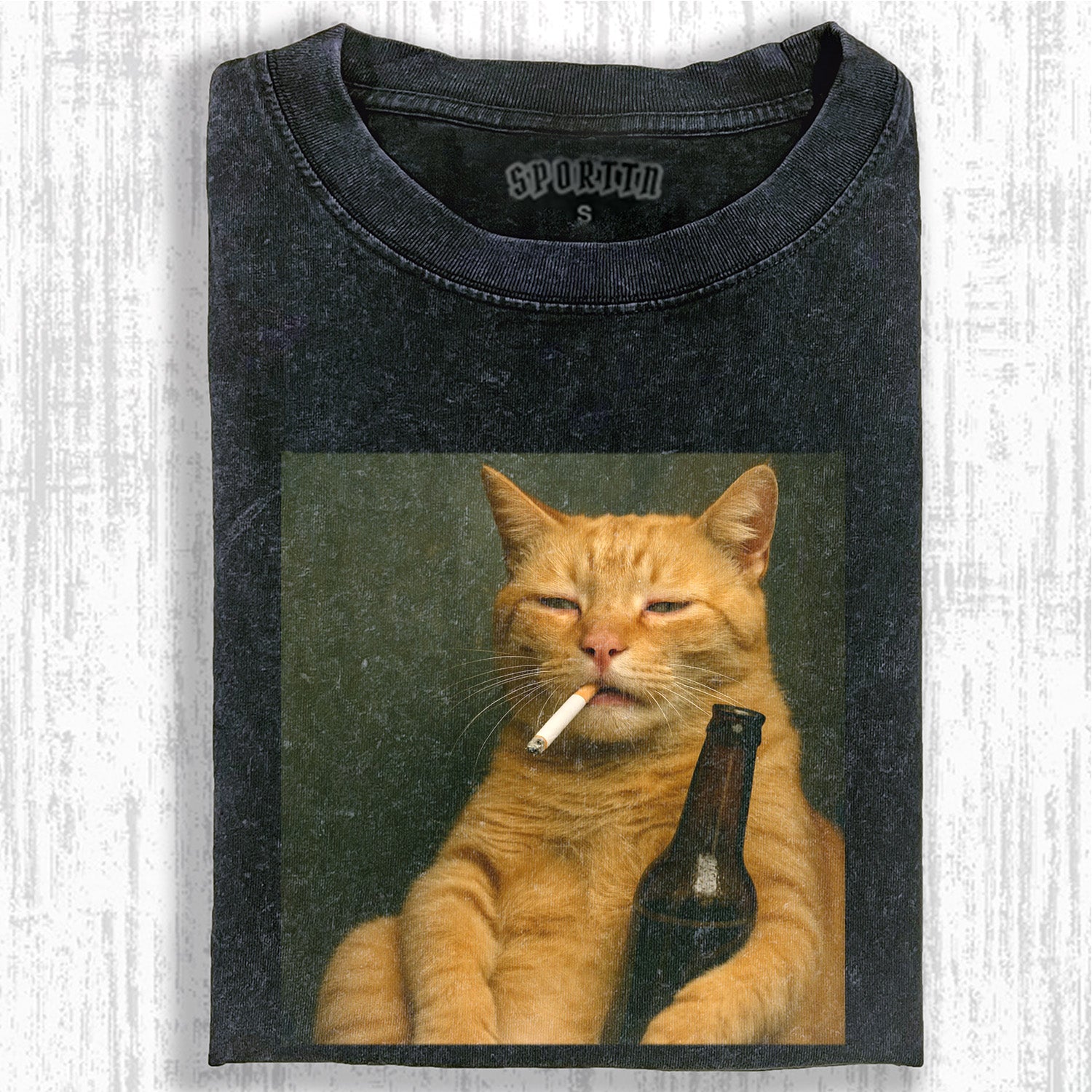 WACKY HANGOVER CAT T-SHIRT-ShawnCraft