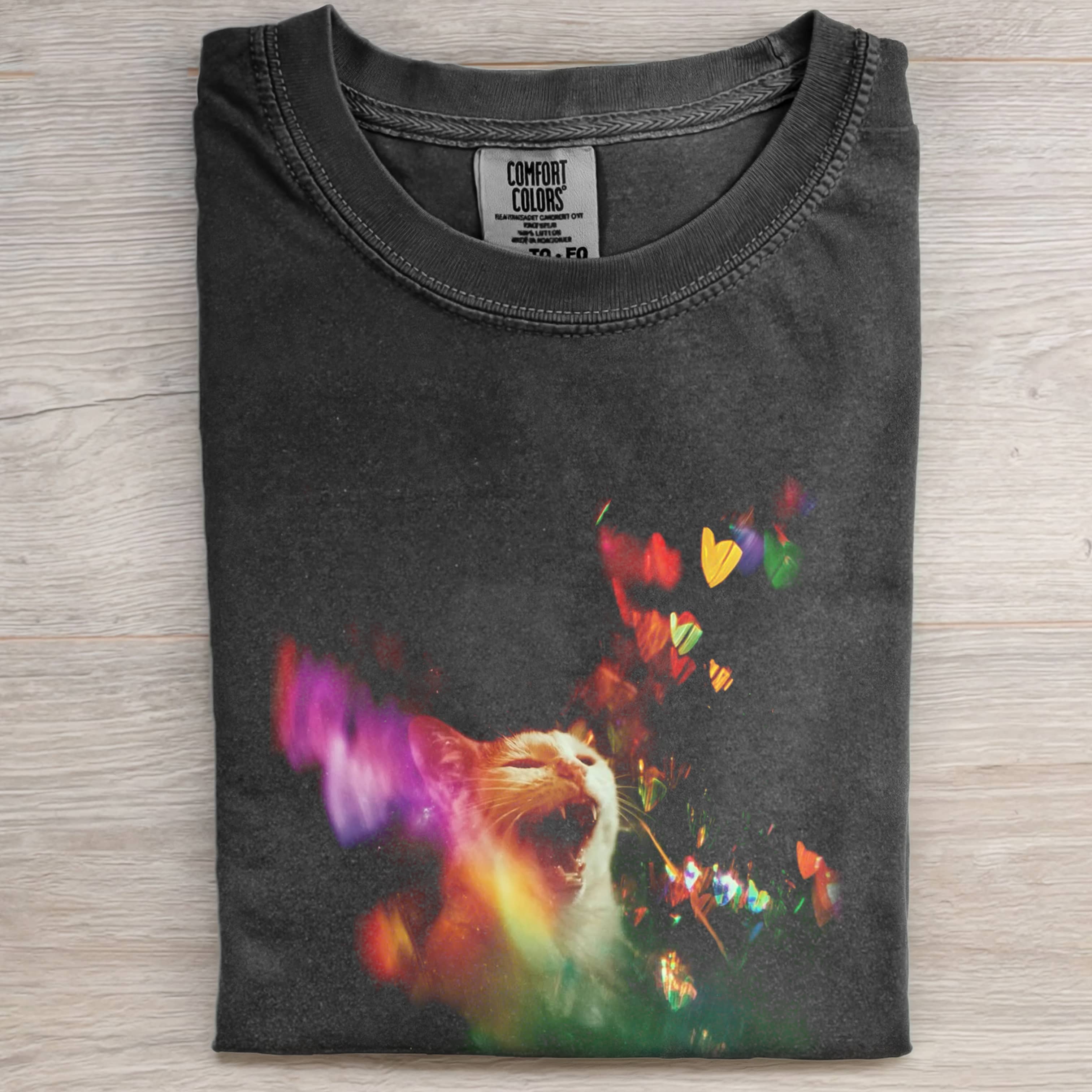 SCREAMING CAT HEART TEE-ShawnCraft