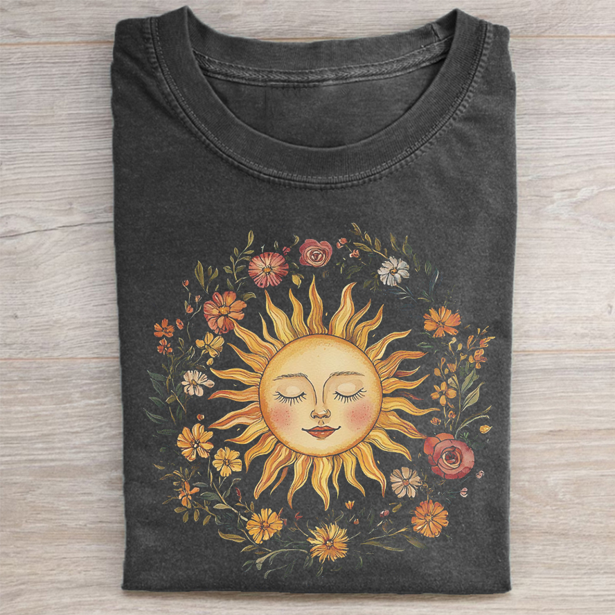 Boho Spiritual Sun T-shirt-ShawnCraft