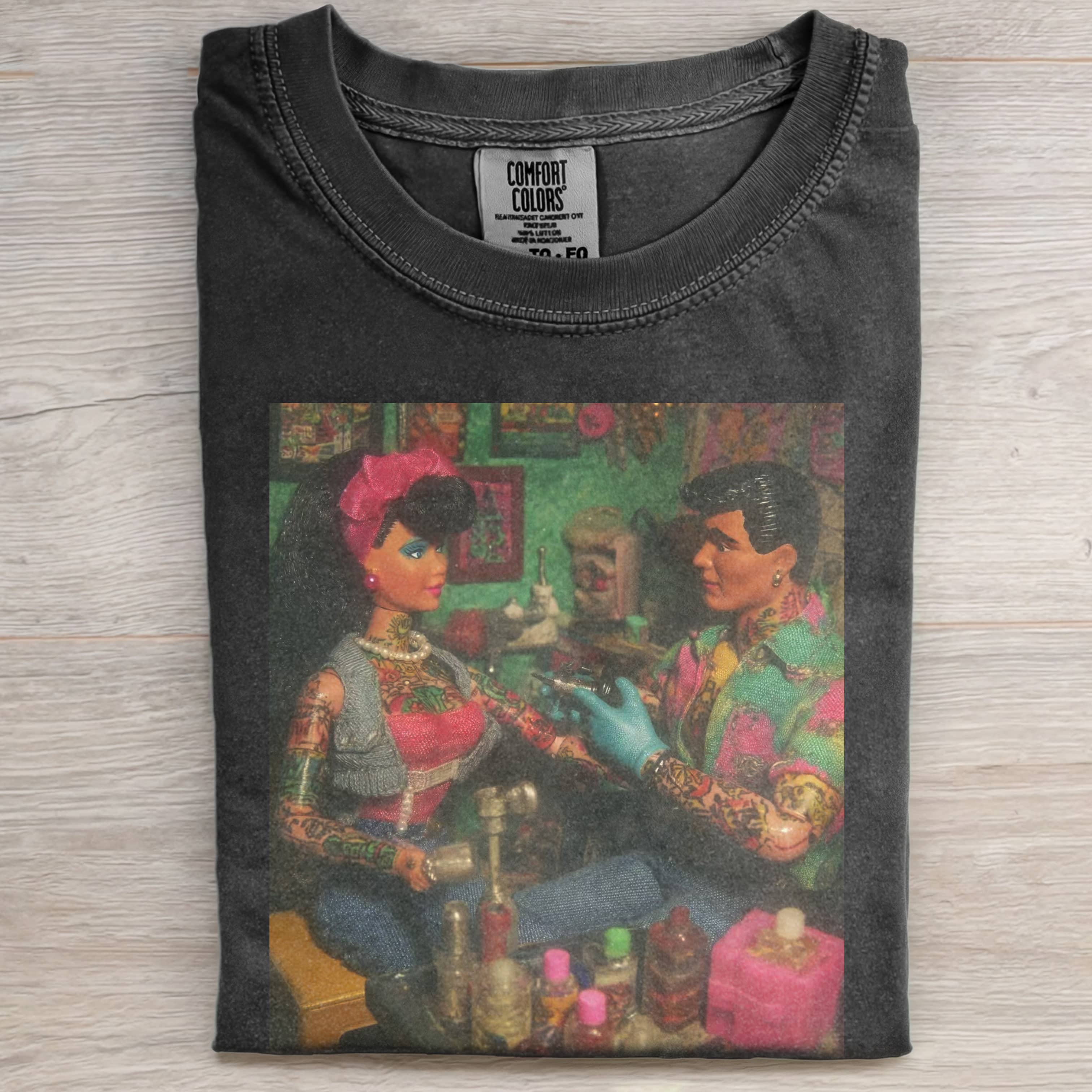 TATTOO ARTIST'S COLORFUL Funny Doll FaceCORE TEE-ShawnCraft