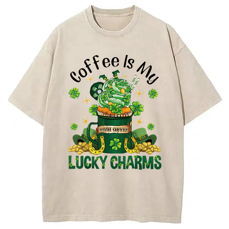 St Patrick's Latte Washed T-Shirt-ShawnCraft
