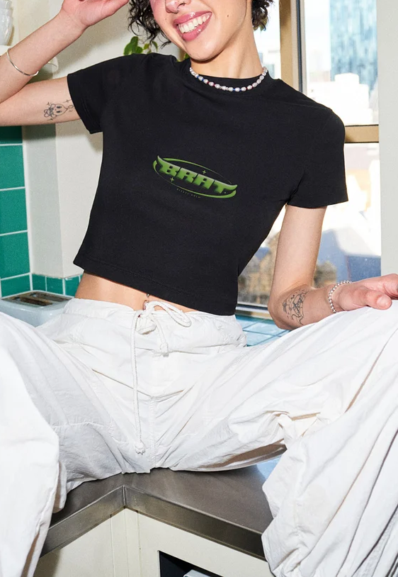 BRAT Baby Tee-ShawnCraft