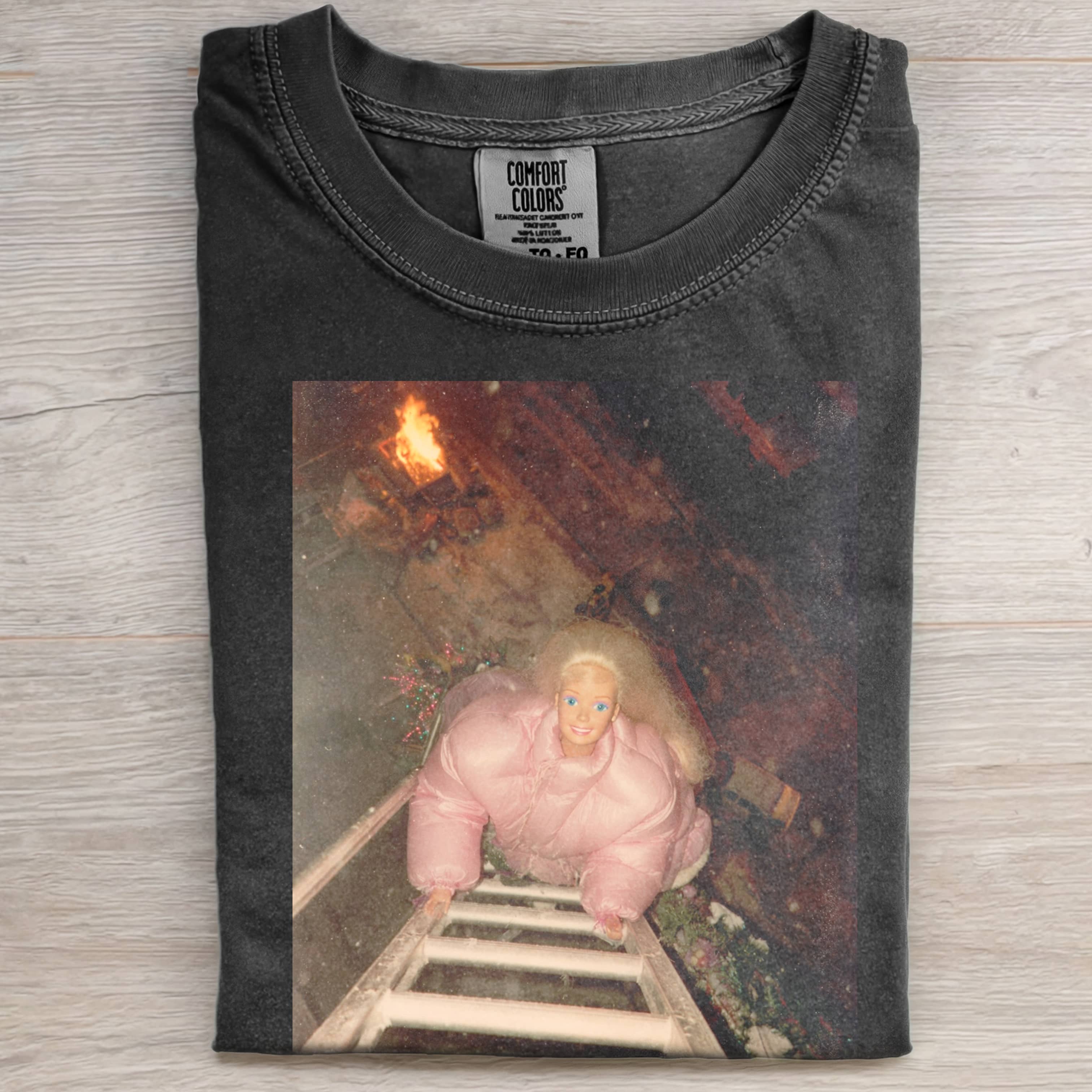 PINK DOWN JACKET Funny Doll FaceCORE TEE-ShawnCraft