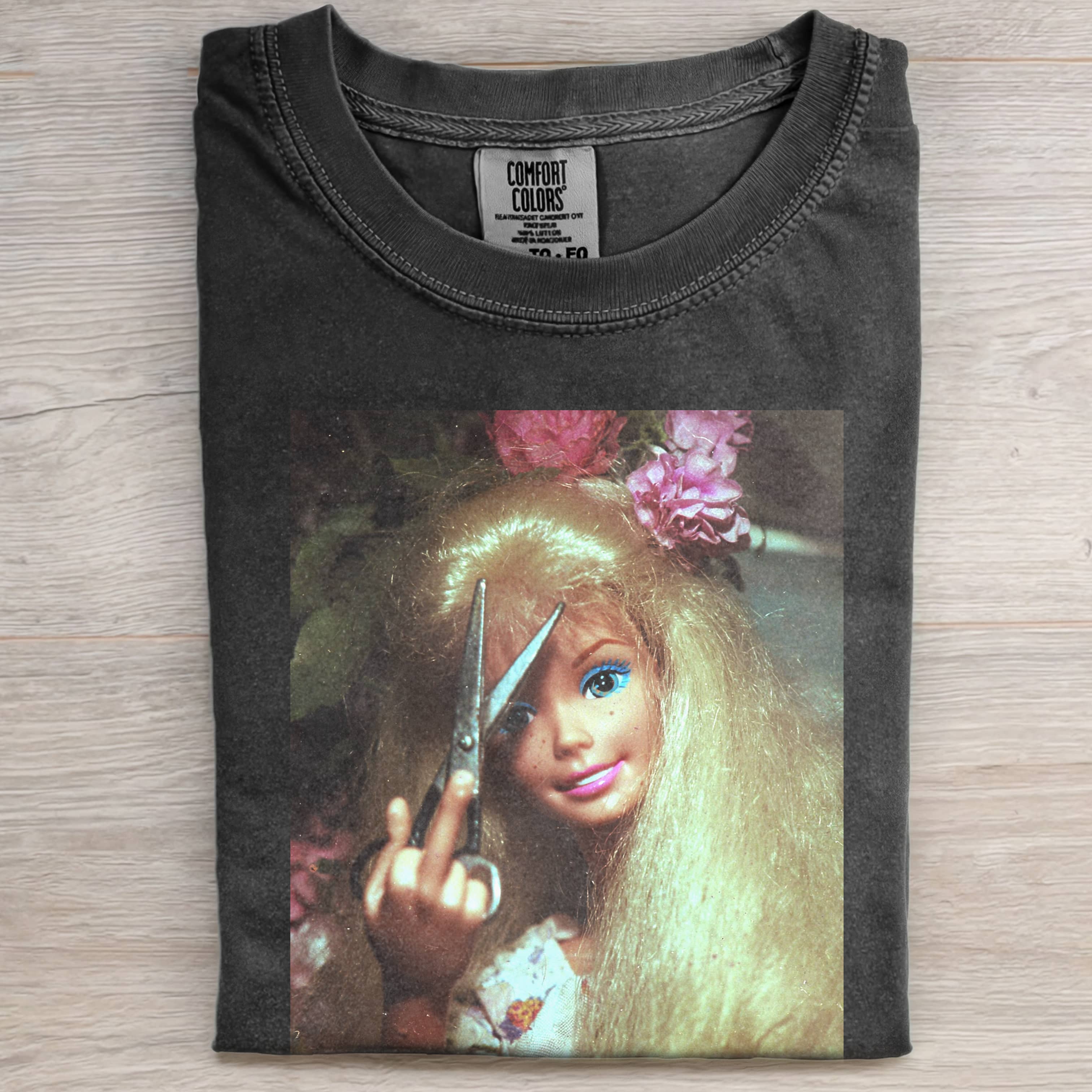 HAIRCUT-THEMED Funny Doll FaceCORE TEE-ShawnCraft