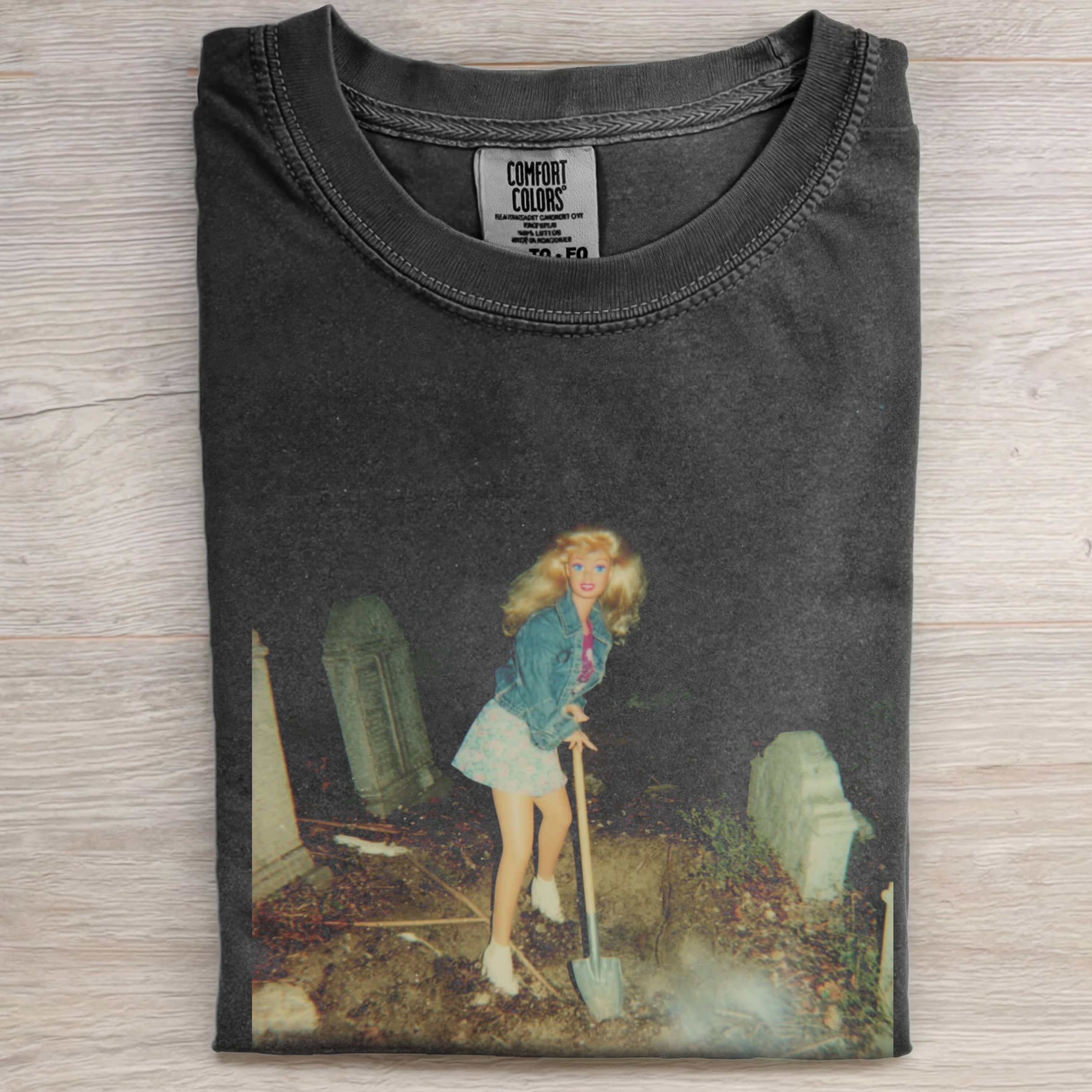 DIGGING Funny Doll Face GIRL SHORT-SLEEVE T-SHIRT-ShawnCraft