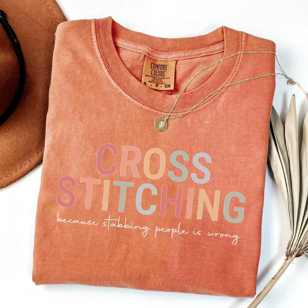 Cross Stitching T-Shirt-ShawnCraft