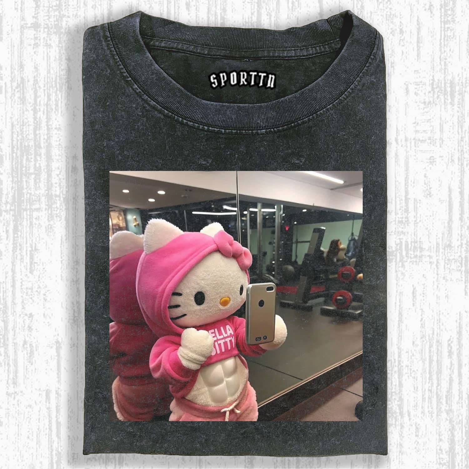 Fitness Version of Hello Kitty T-shirt-ShawnCraft