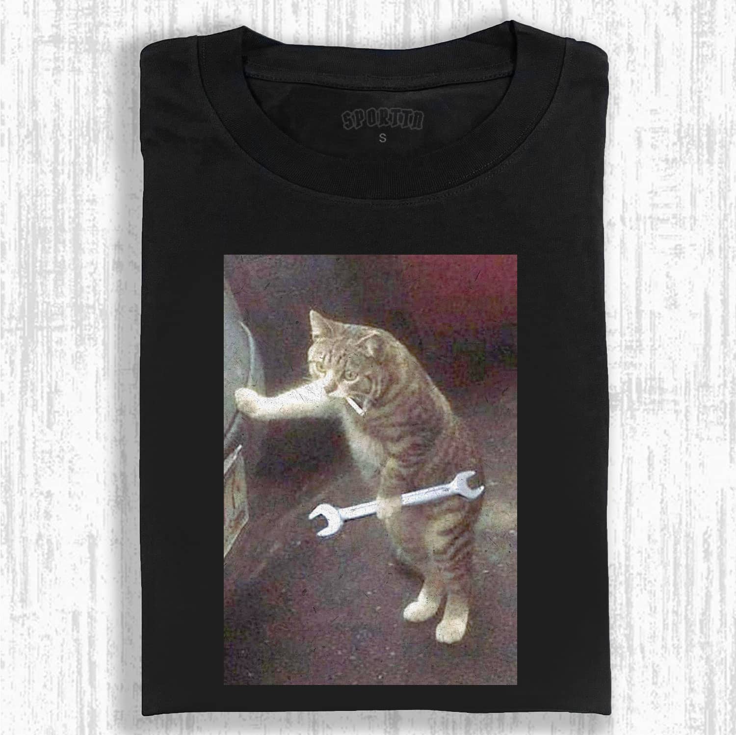 Auto Repair Expert The Cool Cat Mechanic T-shirt-ShawnCraft