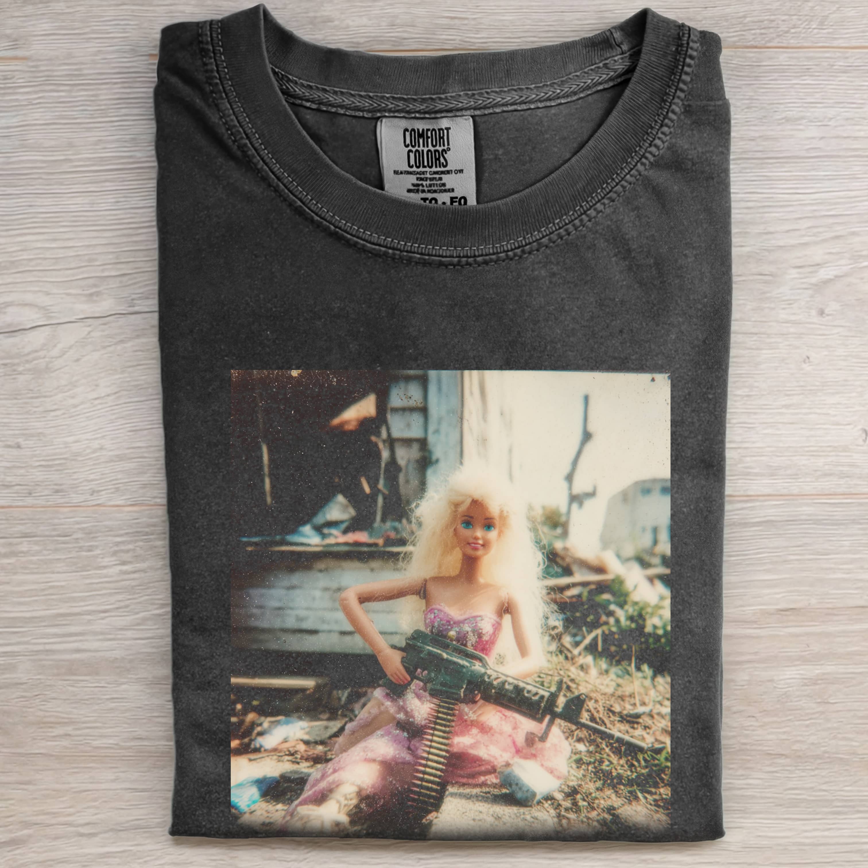 RUINS WAR Funny Doll Face GIRL TEE-ShawnCraft