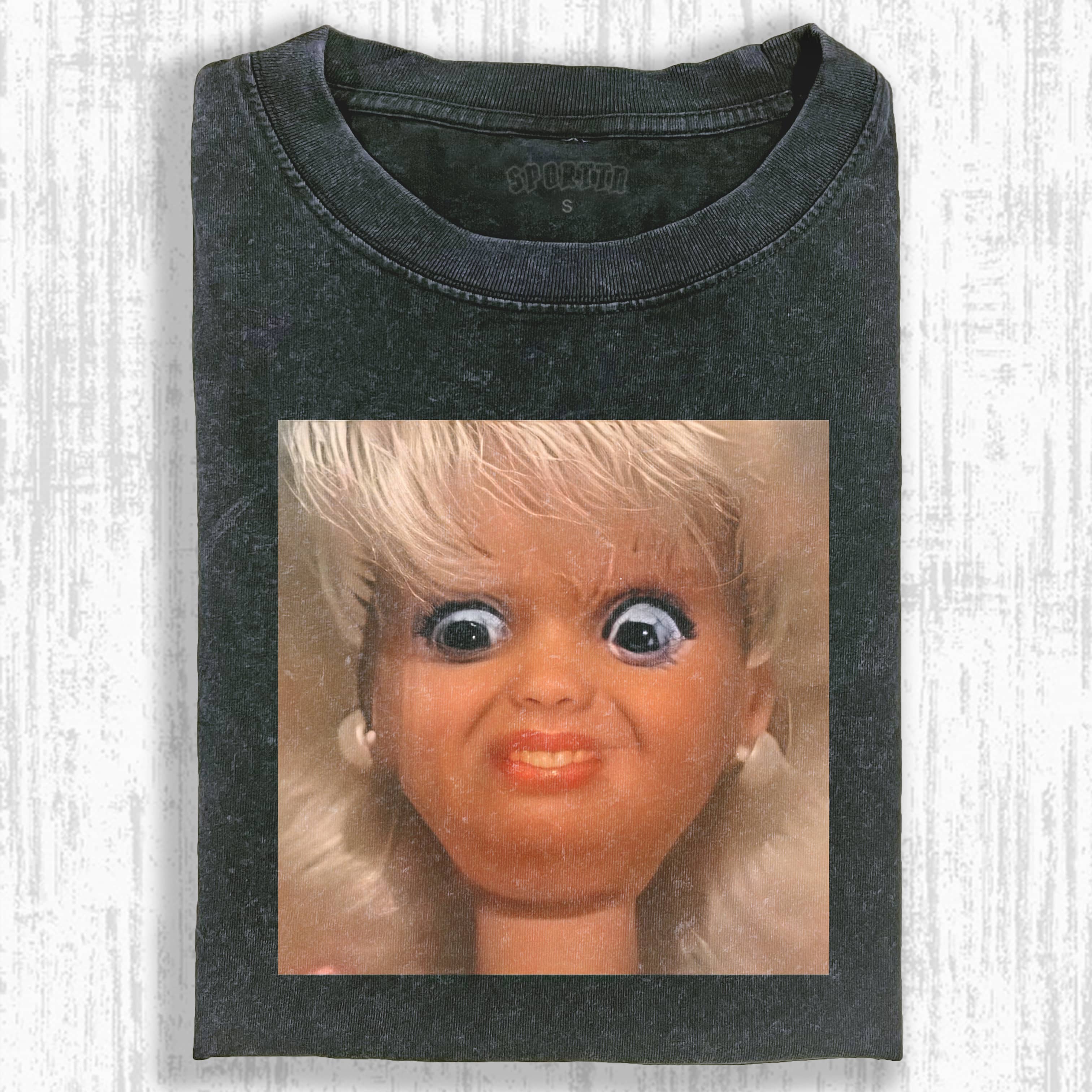 Funny Doll Face GIRL MEME T-SHIRT. 7.15-ShawnCraft