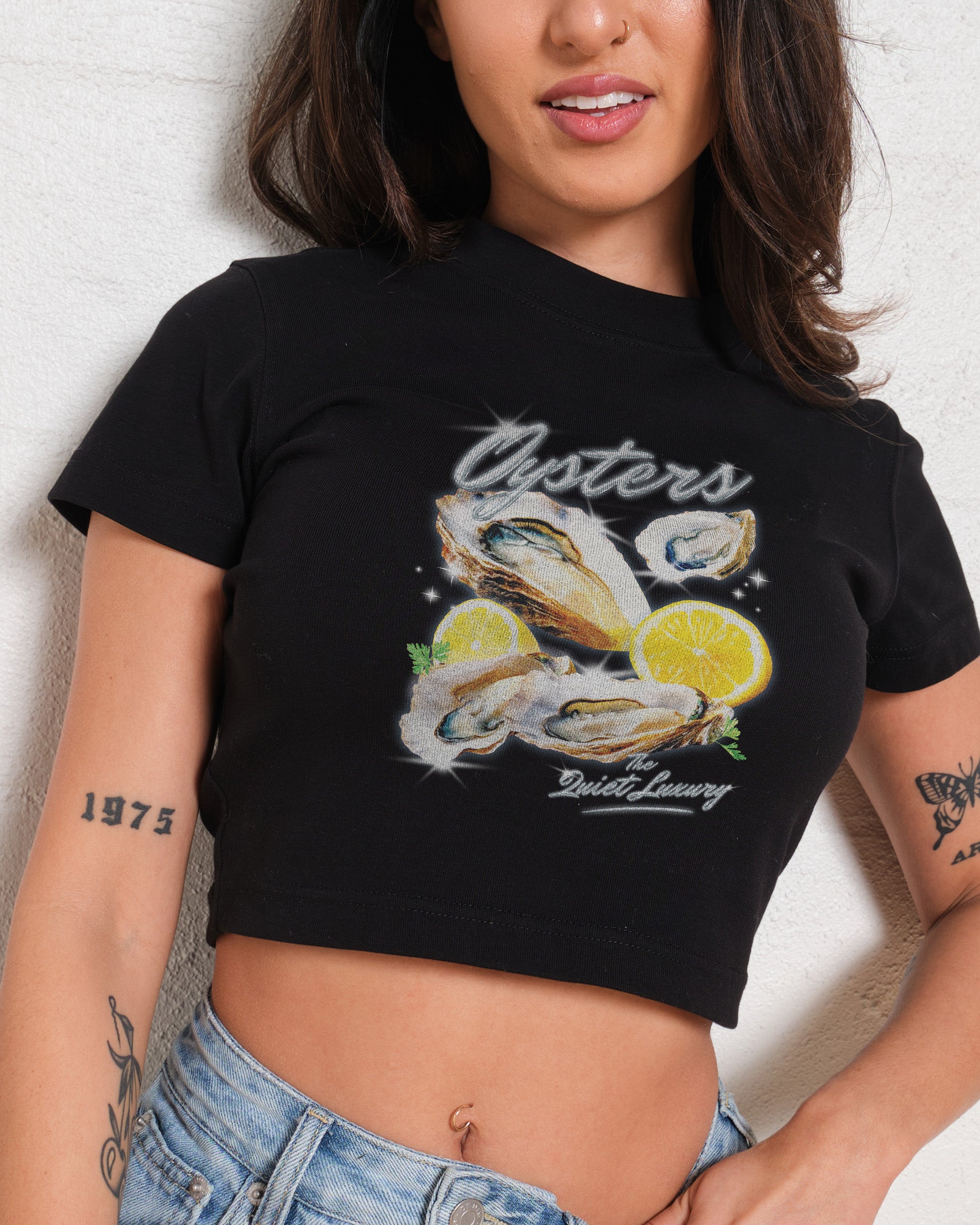 Oysters, The Quiet Luxury Baby Tee-ShawnCraft