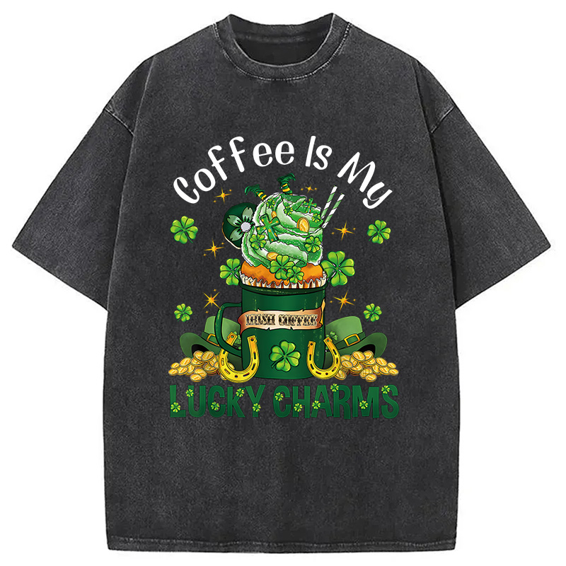 St Patrick's Latte Washed T-Shirt-ShawnCraft