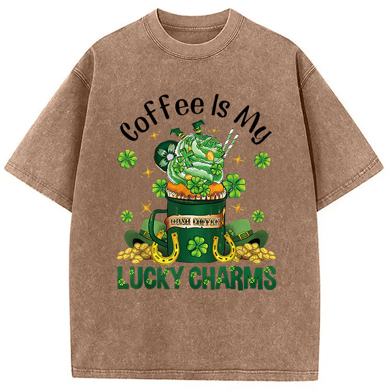 St Patrick's Latte Washed T-Shirt-ShawnCraft
