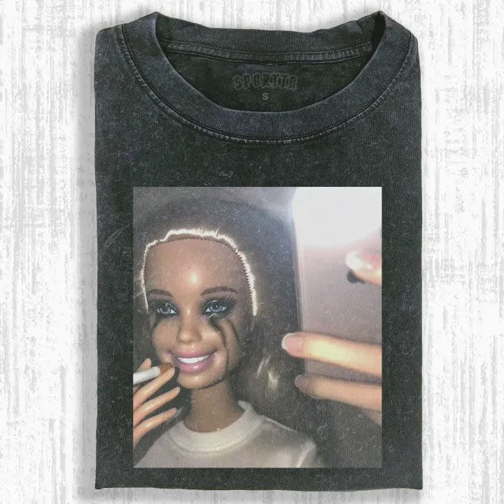 Funny Doll Face GIRL MEME T-SHIRT-ShawnCraft