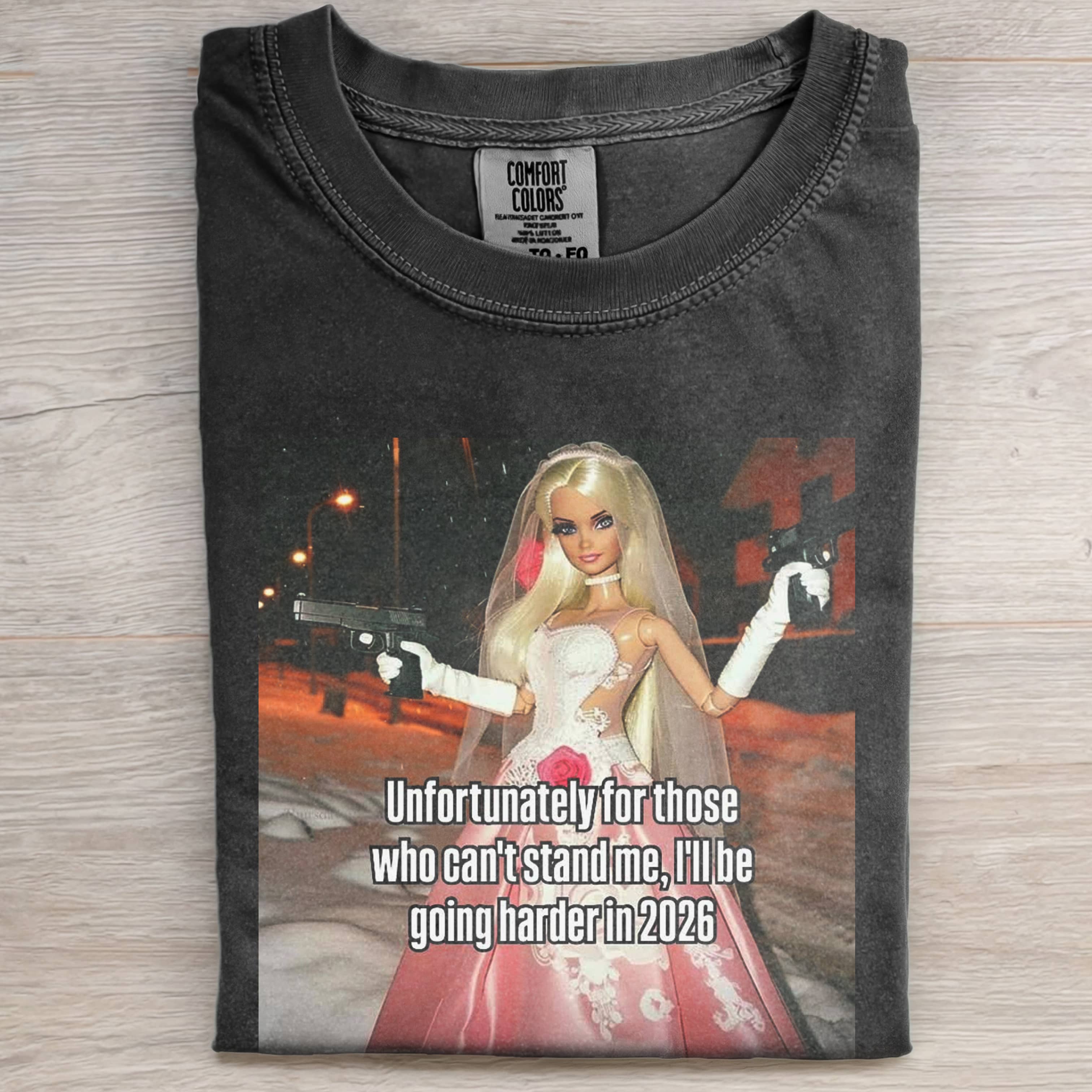 Funny Doll FaceCORE PRINCESS RETRO SLOGAN TEE-ShawnCraft