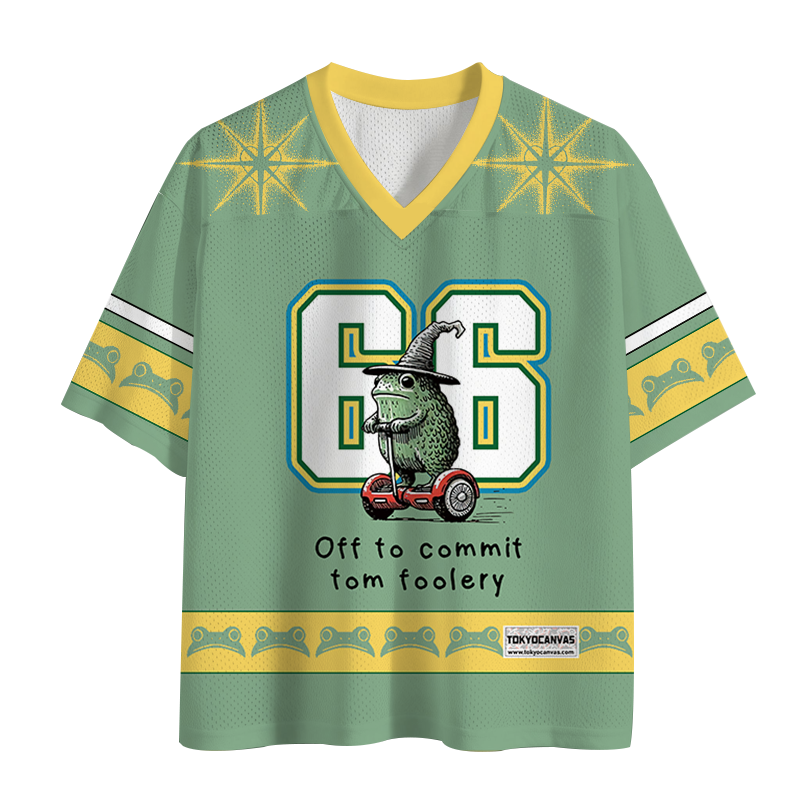 Frog Riding A Balance Scooter Mesh Jersey-ShawnCraft