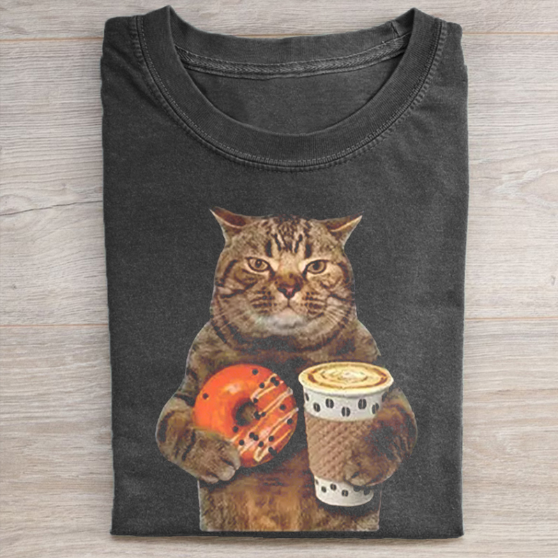 Funny Meme Fat Cat All I Need In Life T-shirt-ShawnCraft