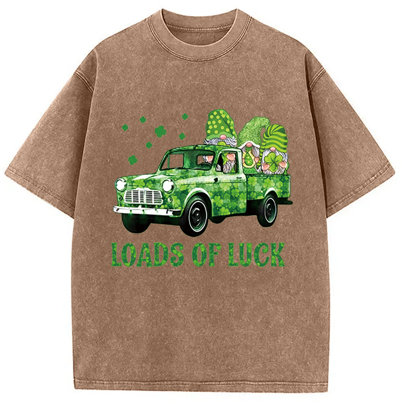 Gnomies Loads of Luck Washed T-Shirt-ShawnCraft