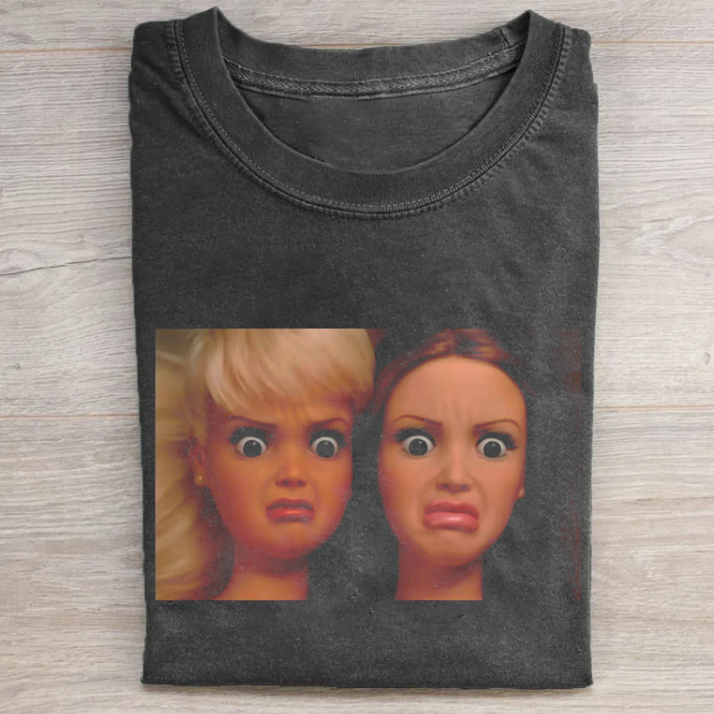 Funny Doll Face Meme T-shirt-ShawnCraft