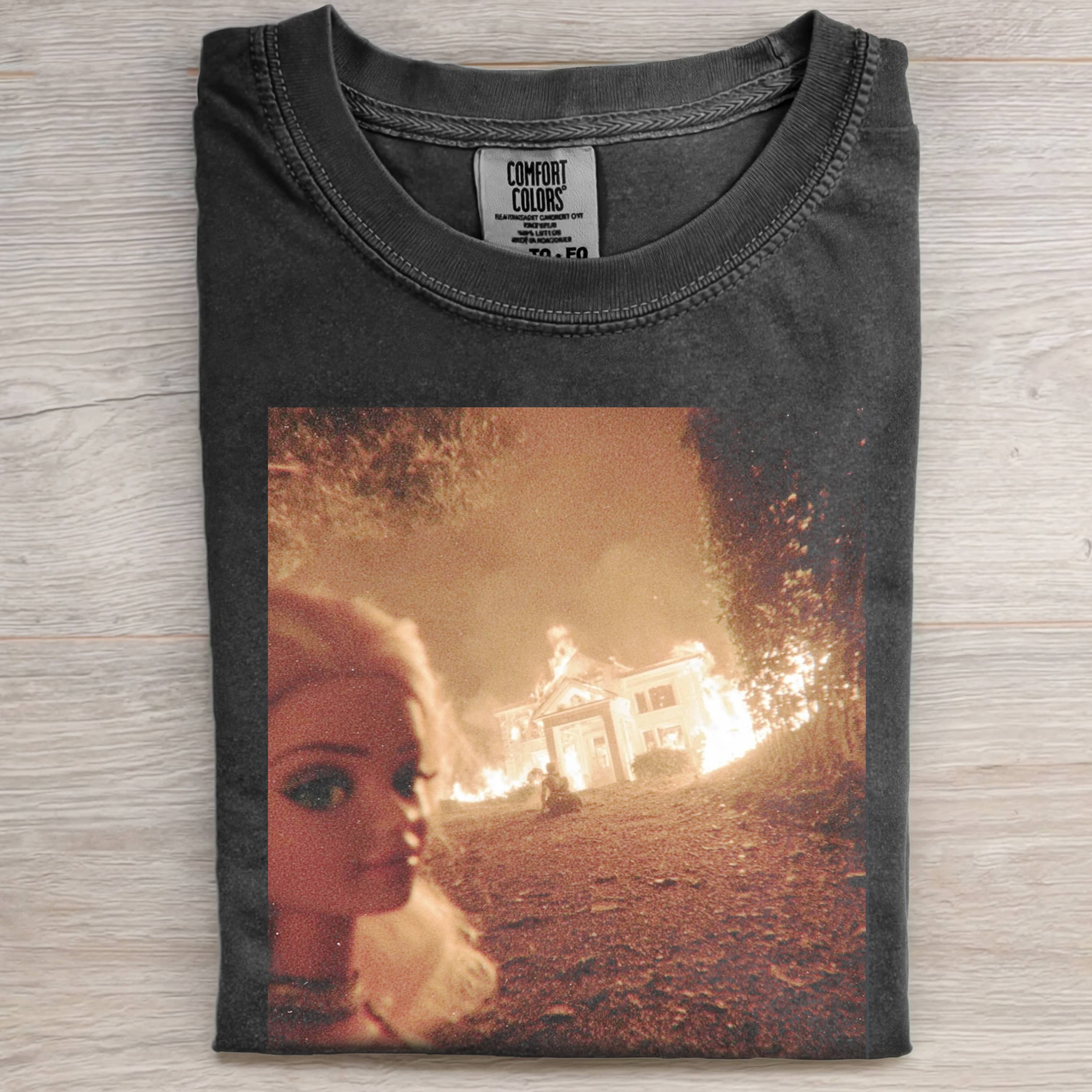 FIRE Funny Doll Face GIRL SHORT-SLEEVED T-SHIRT-ShawnCraft