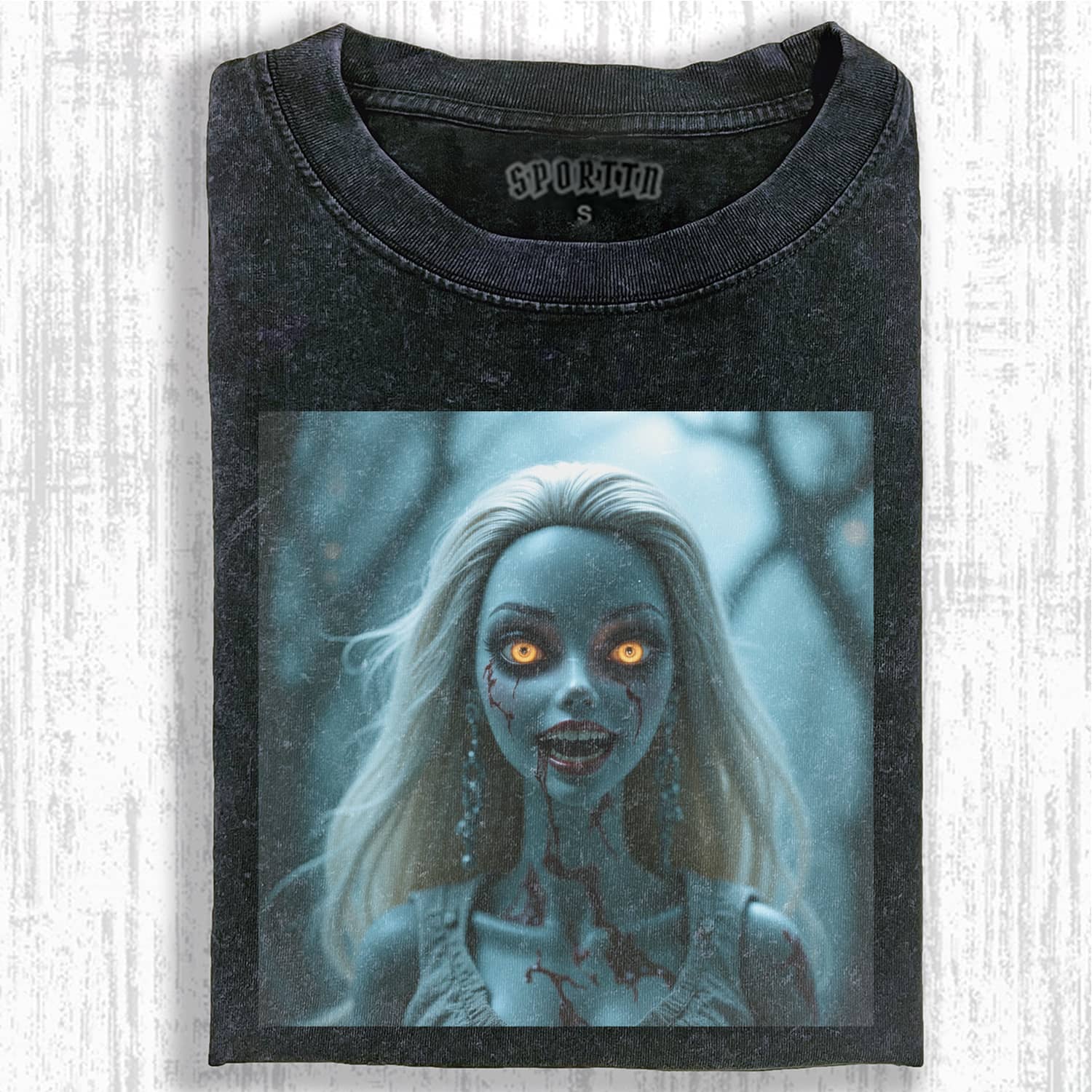 ZOMBIE Funny Doll Face T-SHIRT-ShawnCraft