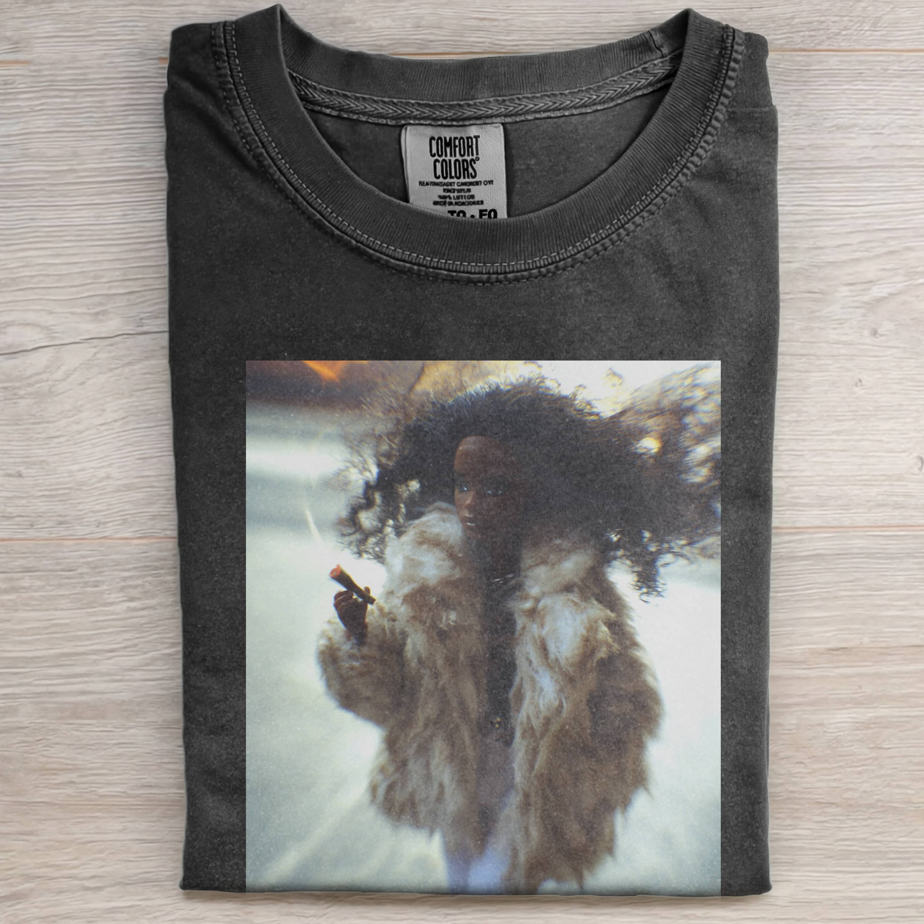 Funny Doll FaceCORE BLACK LEATHER FUR TEE-ShawnCraft