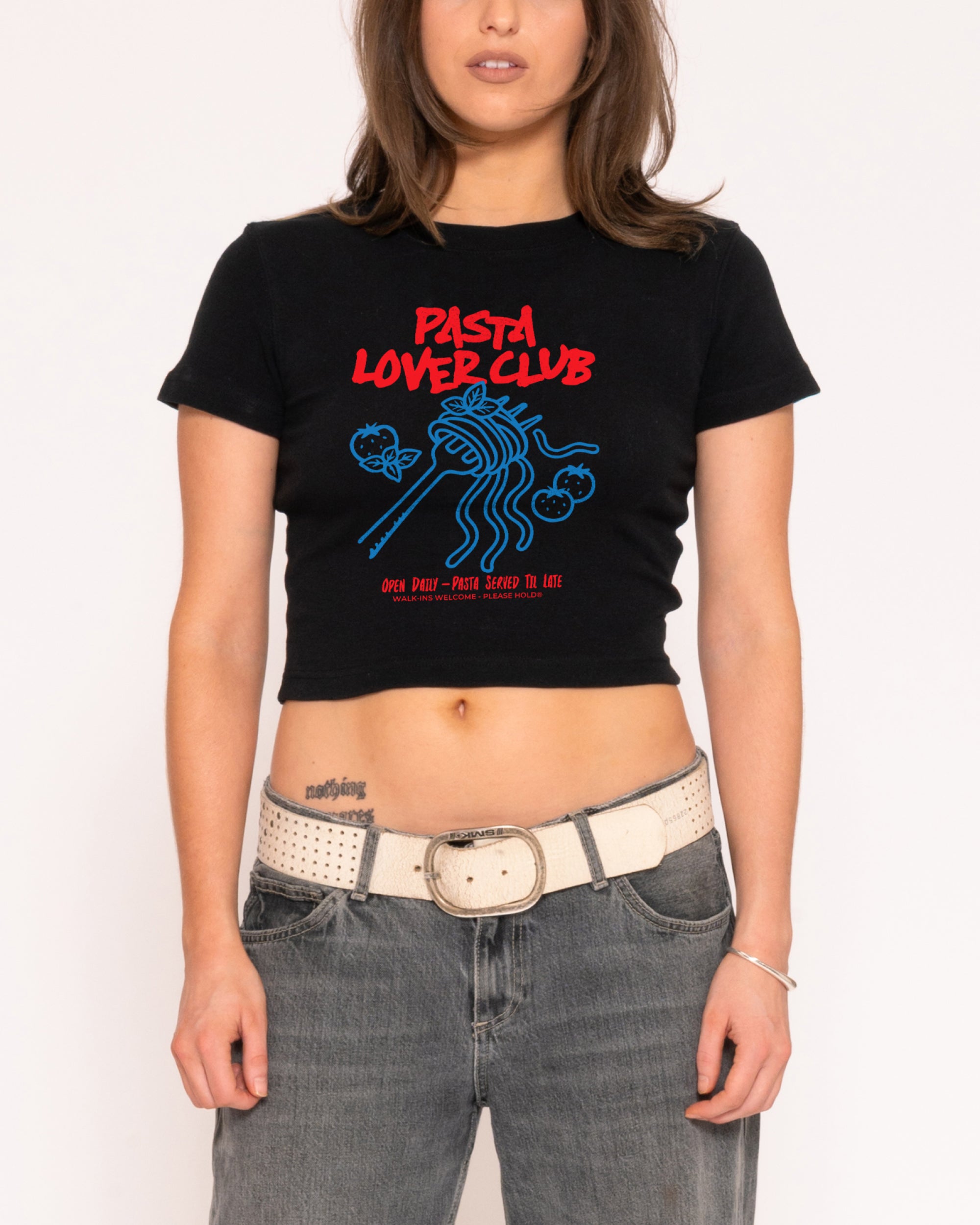 Pasta Lover Club Baby Tee-ShawnCraft