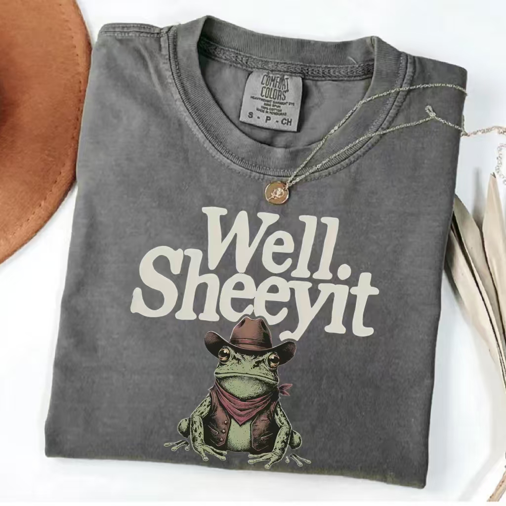Well Sheeyit Cowboy Frog Meme T-Shirt-ShawnCraft