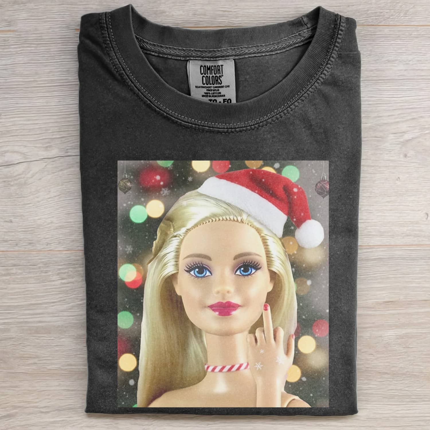 CHRISTMAS Funny Doll Face GIRL MEME MOOD ICON TEE-ShawnCraft