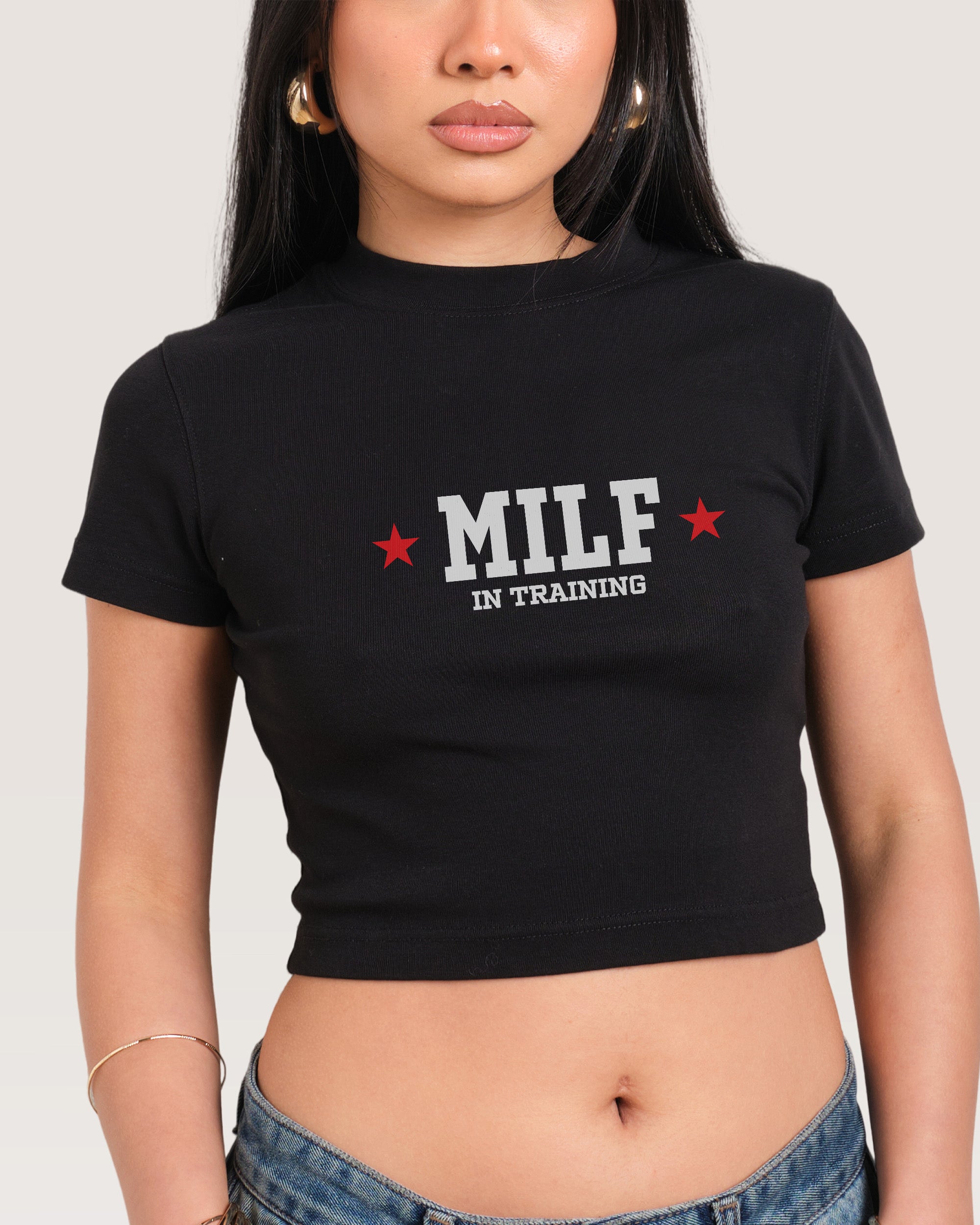 Milf in Training Baby Tee-ShawnCraft