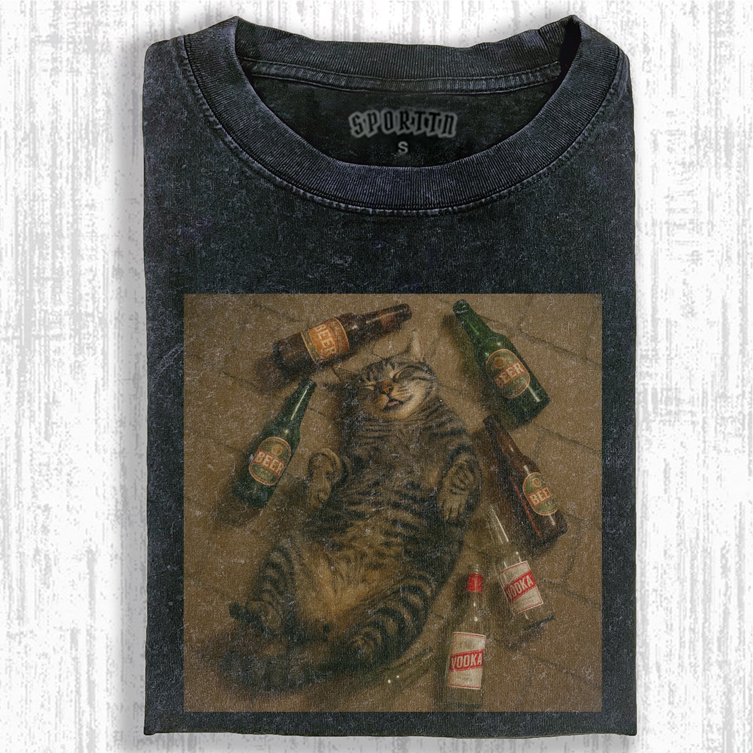 WACKY HANGOVER CAT T-SHIRT-ShawnCraft