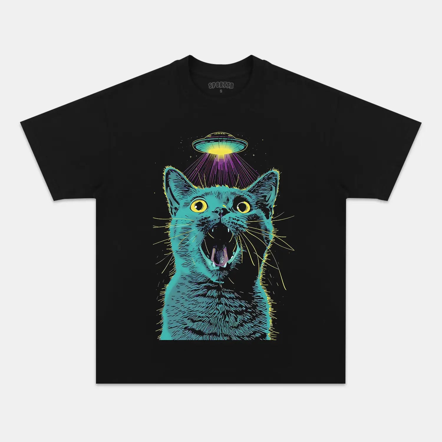 ABDUCCIóN ALIEN CAT  T-SHIRT-ShawnCraft