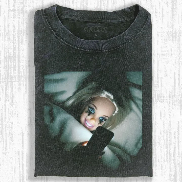 Funny Doll Face GIRL MEME T-SHIRT-ShawnCraft