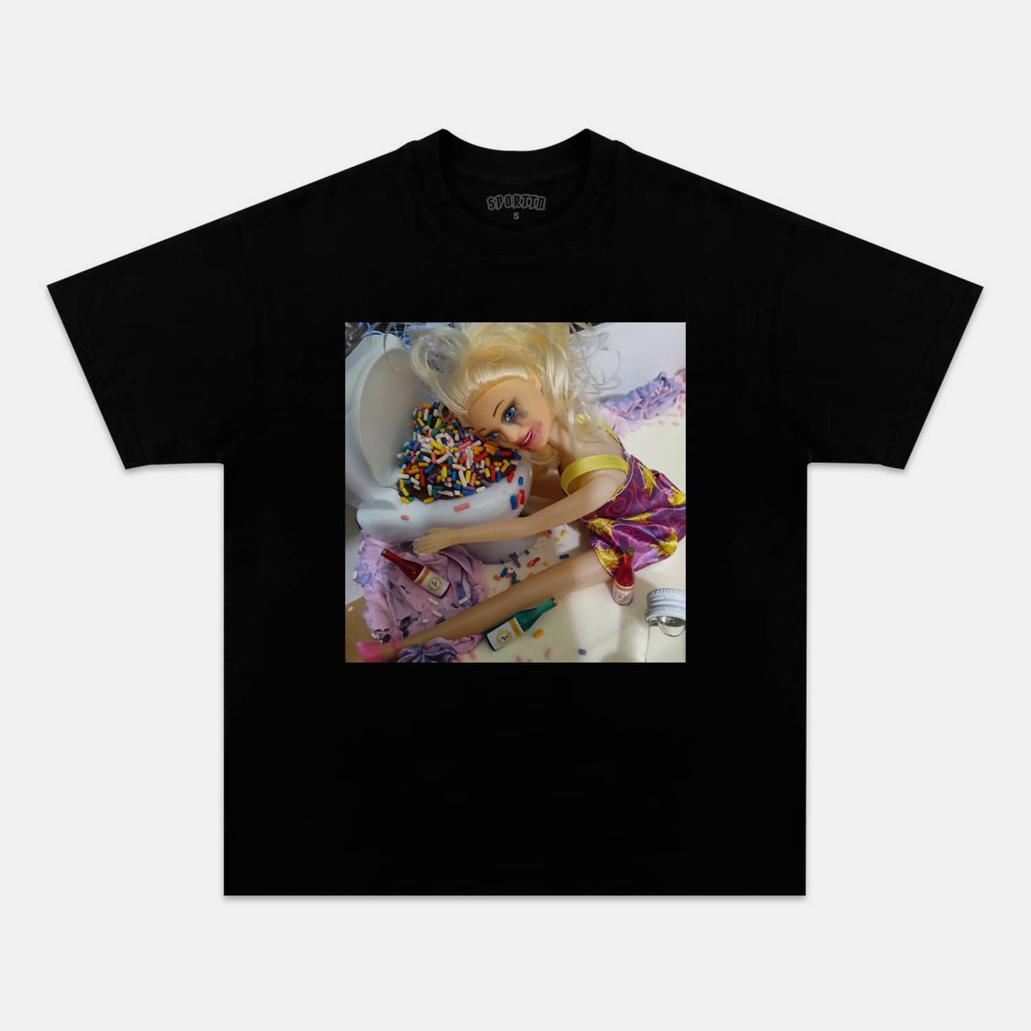 Funny Doll Face GIRL MEME PARTY T-SHIRT-ShawnCraft
