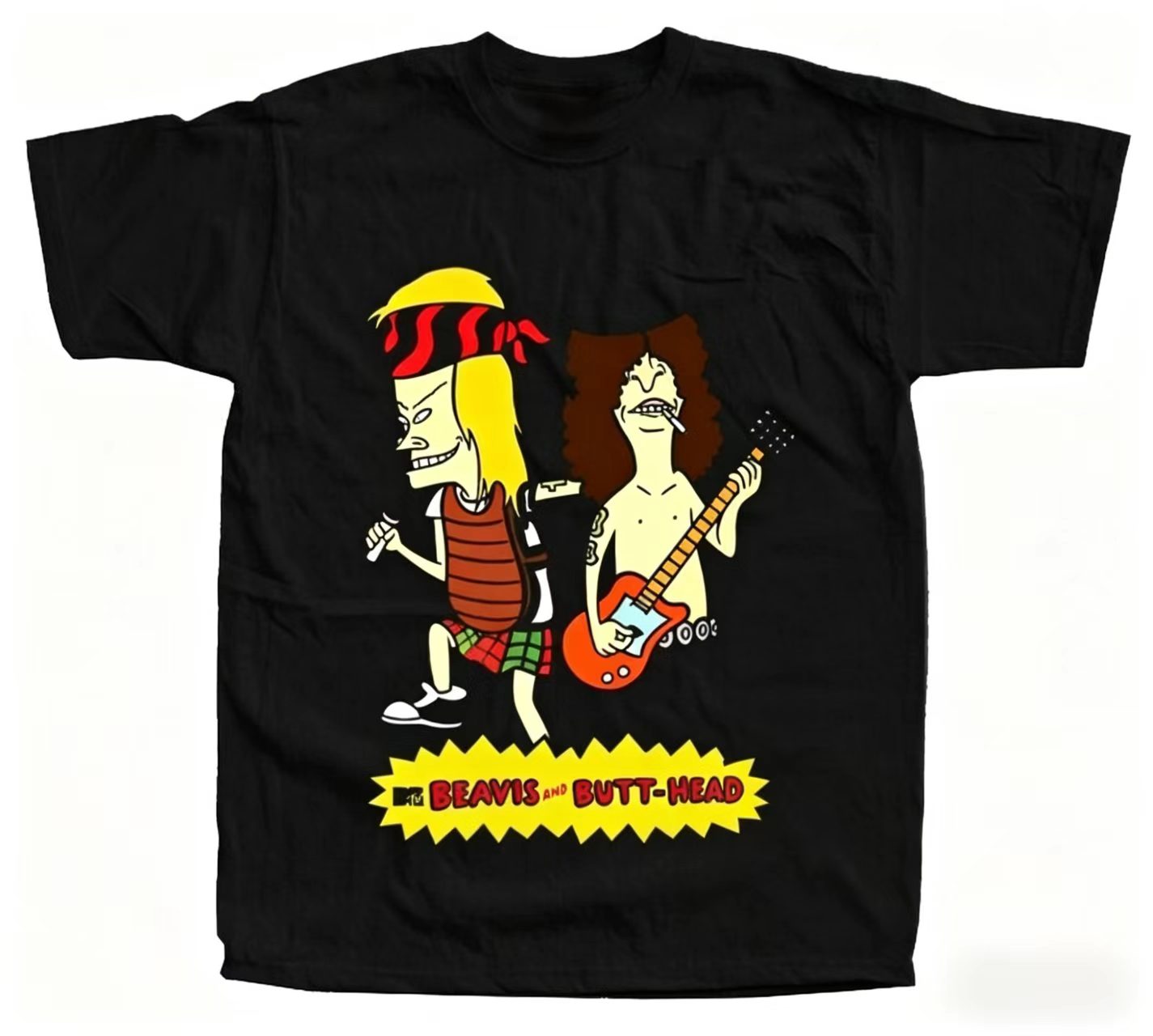 Beavis and Butt-Head Rock Band Cartoon T-shirt