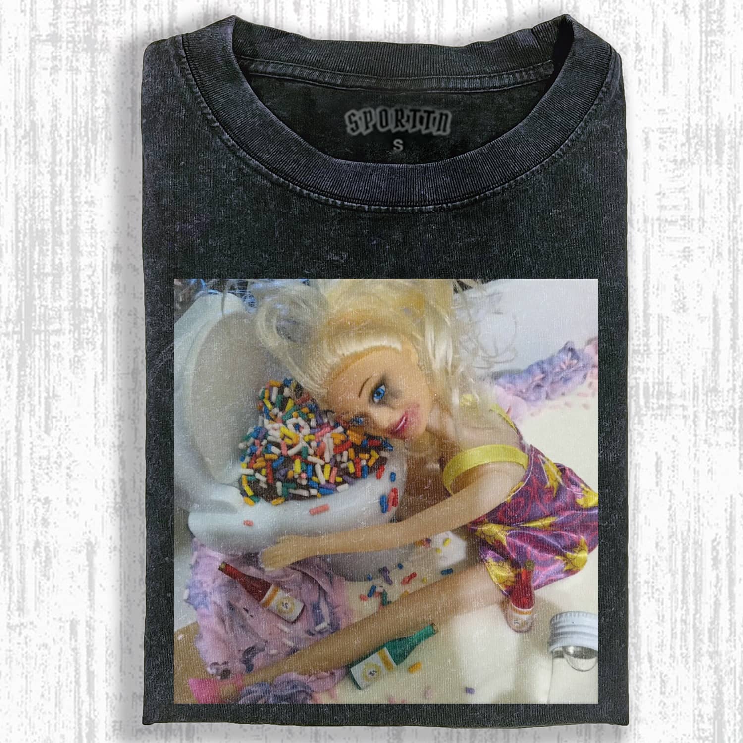 Funny Doll Face GIRL MEME PARTY T-SHIRT-ShawnCraft