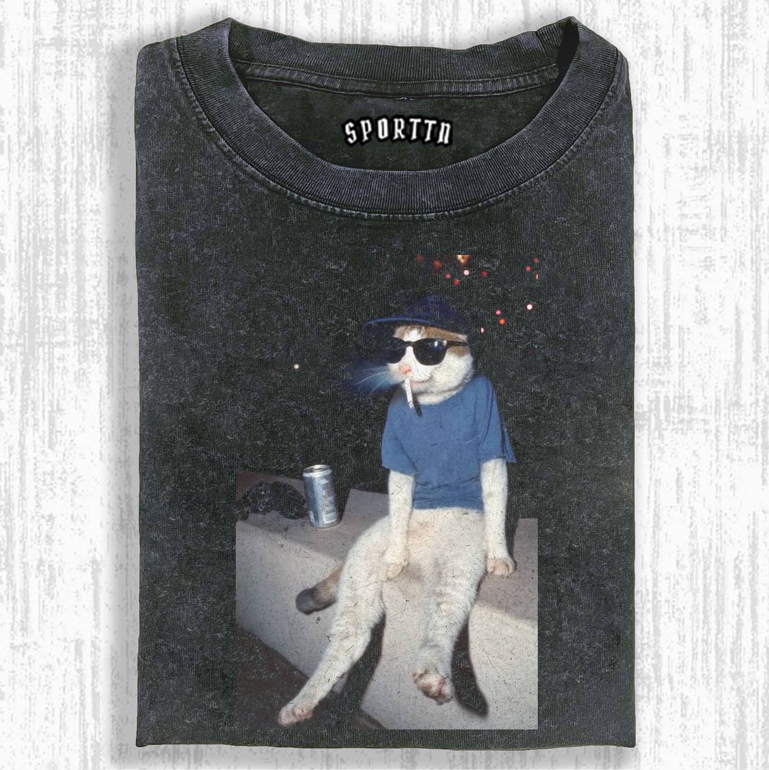 The Drunk Cool Cat T-shirt-ShawnCraft