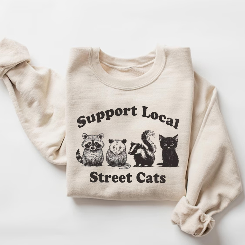 Support Local Street Cats Sweatshirt-ShawnCraft