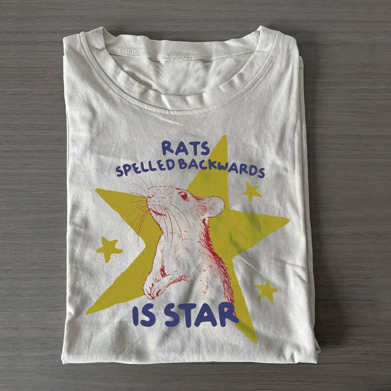Rats Spelled Backwards is Star T-shirt-ShawnCraft