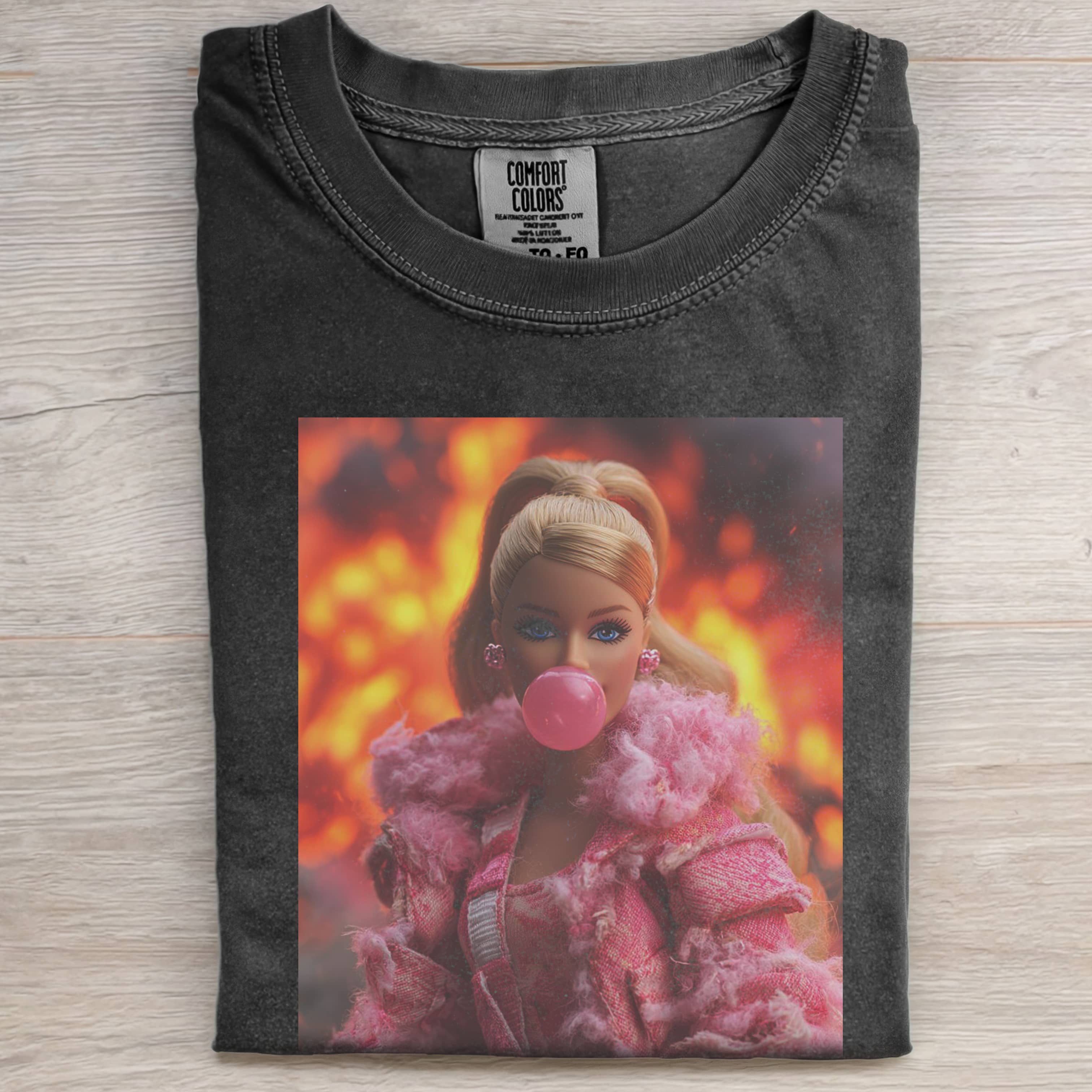 PINK Funny Doll FaceCORE MEME TEE-ShawnCraft