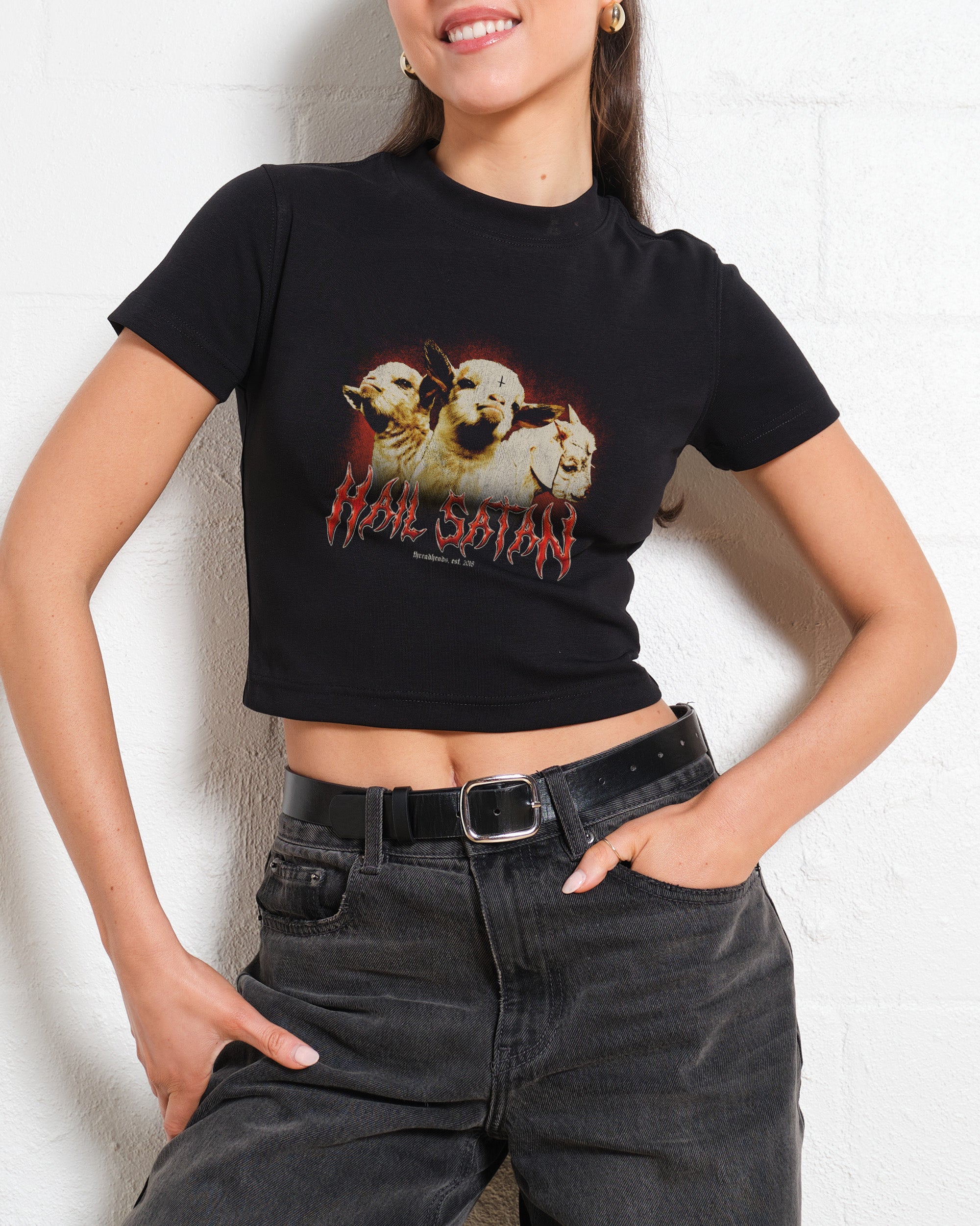 Hail Satan Baby Tee-ShawnCraft