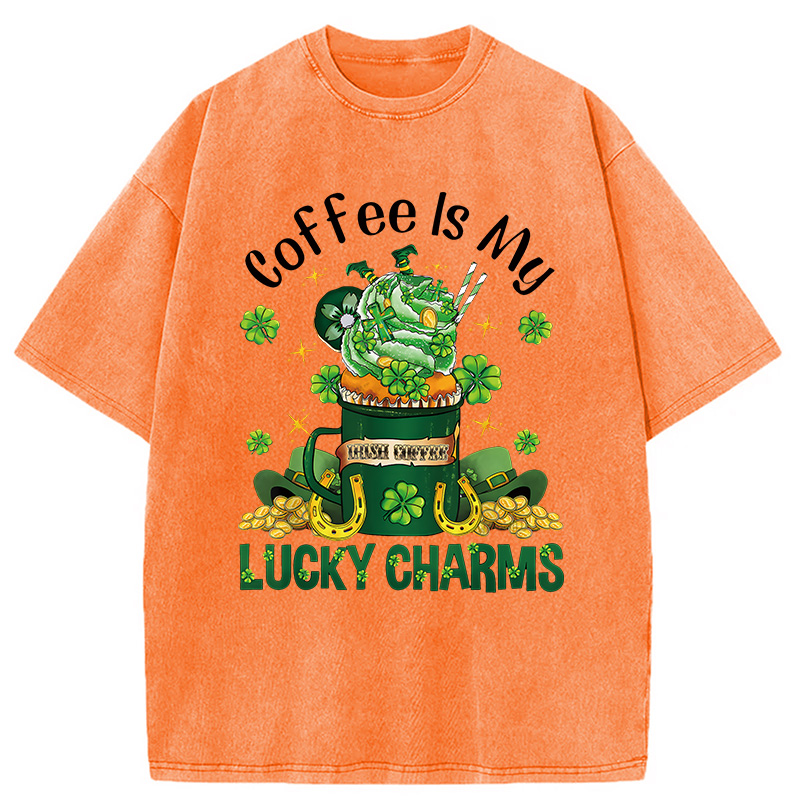 St Patrick's Latte Washed T-Shirt-ShawnCraft