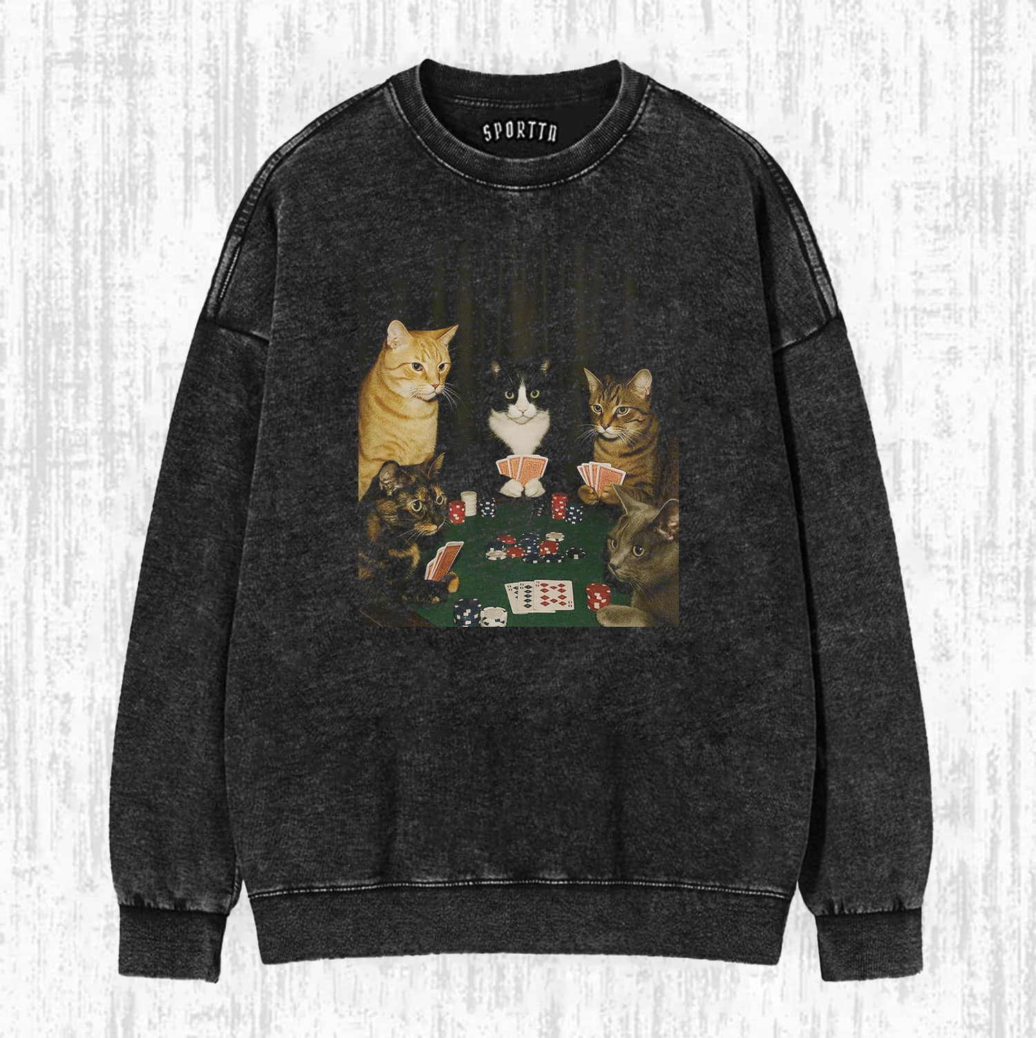 Cats' Poker Night T-shirt-ShawnCraft