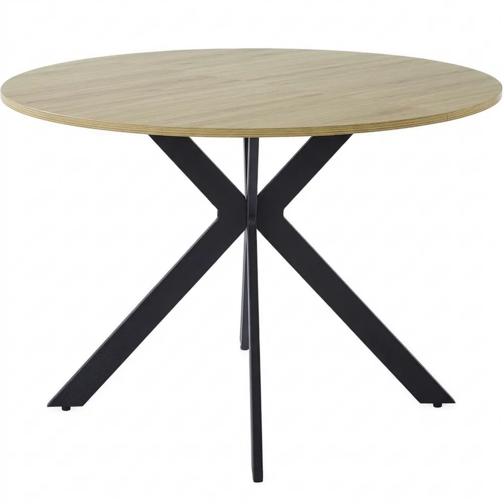 Runder Esstisch 100 cm aus Holz für 4-6 Personen, perfekt für Esszimmer und Küche