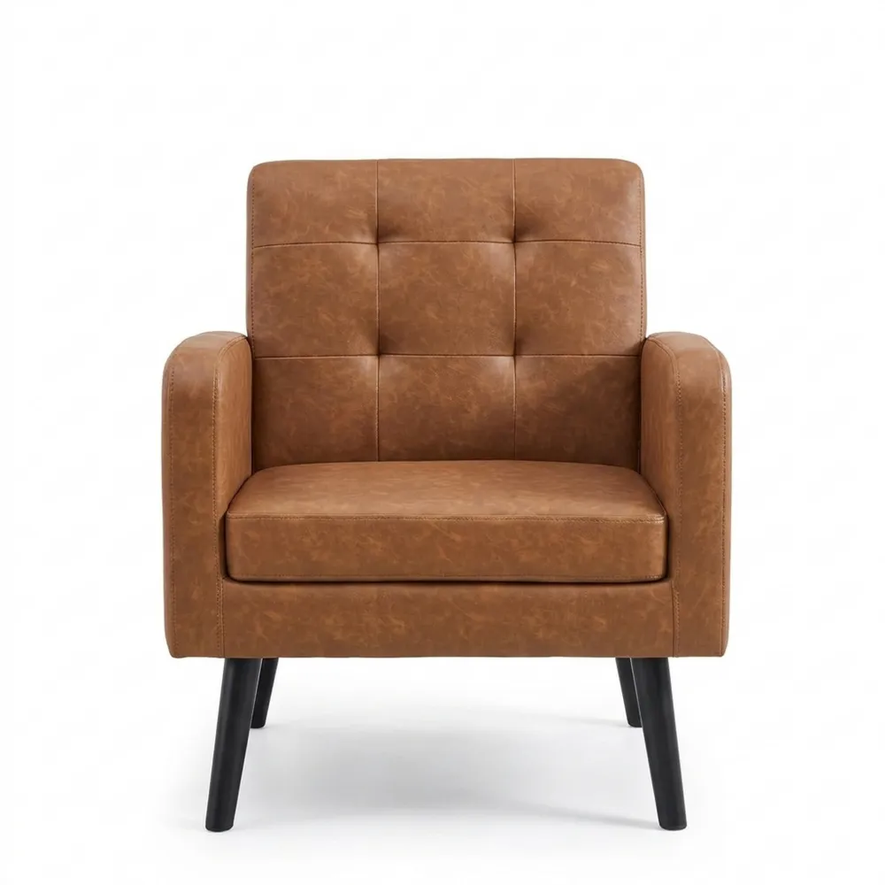 Moderner Ohrensessel aus Kunstleder, belastbar bis 136 kg