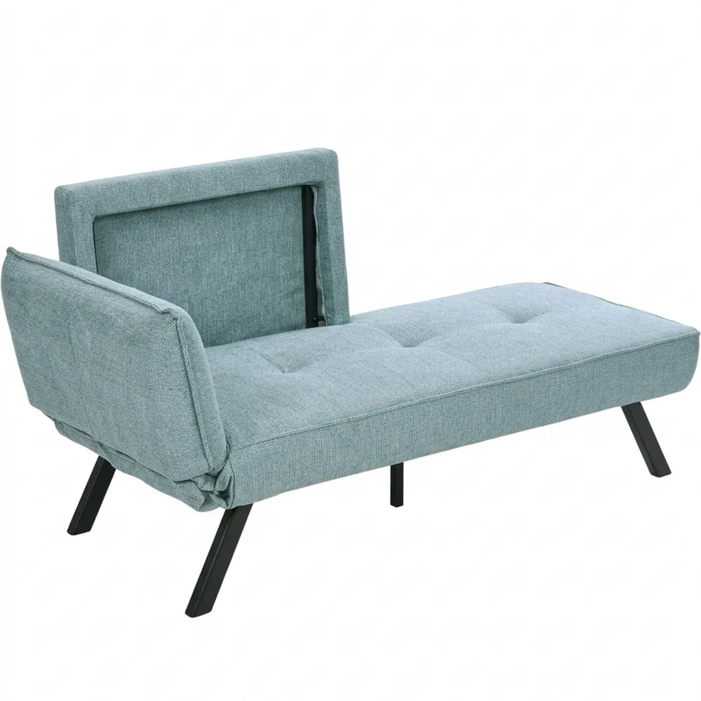 Ecksofa hellblau mit Schlaffunktion wasserabweisend