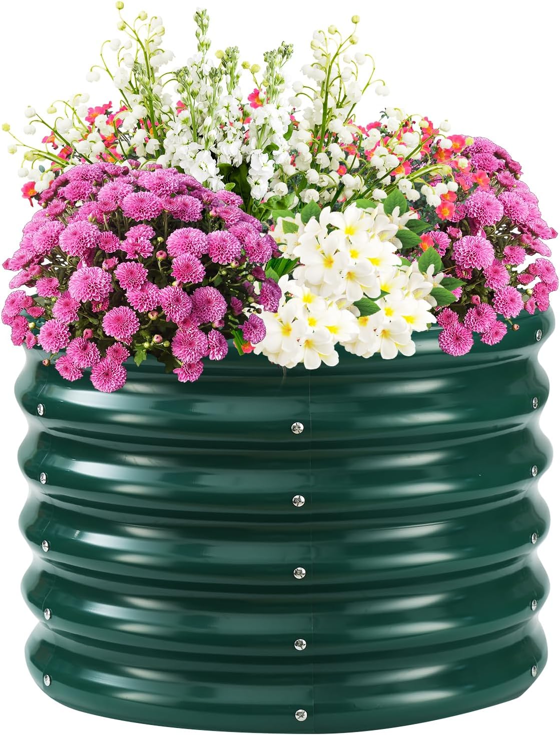 17" Tall Elevated Round Metal Rised Garden Bed