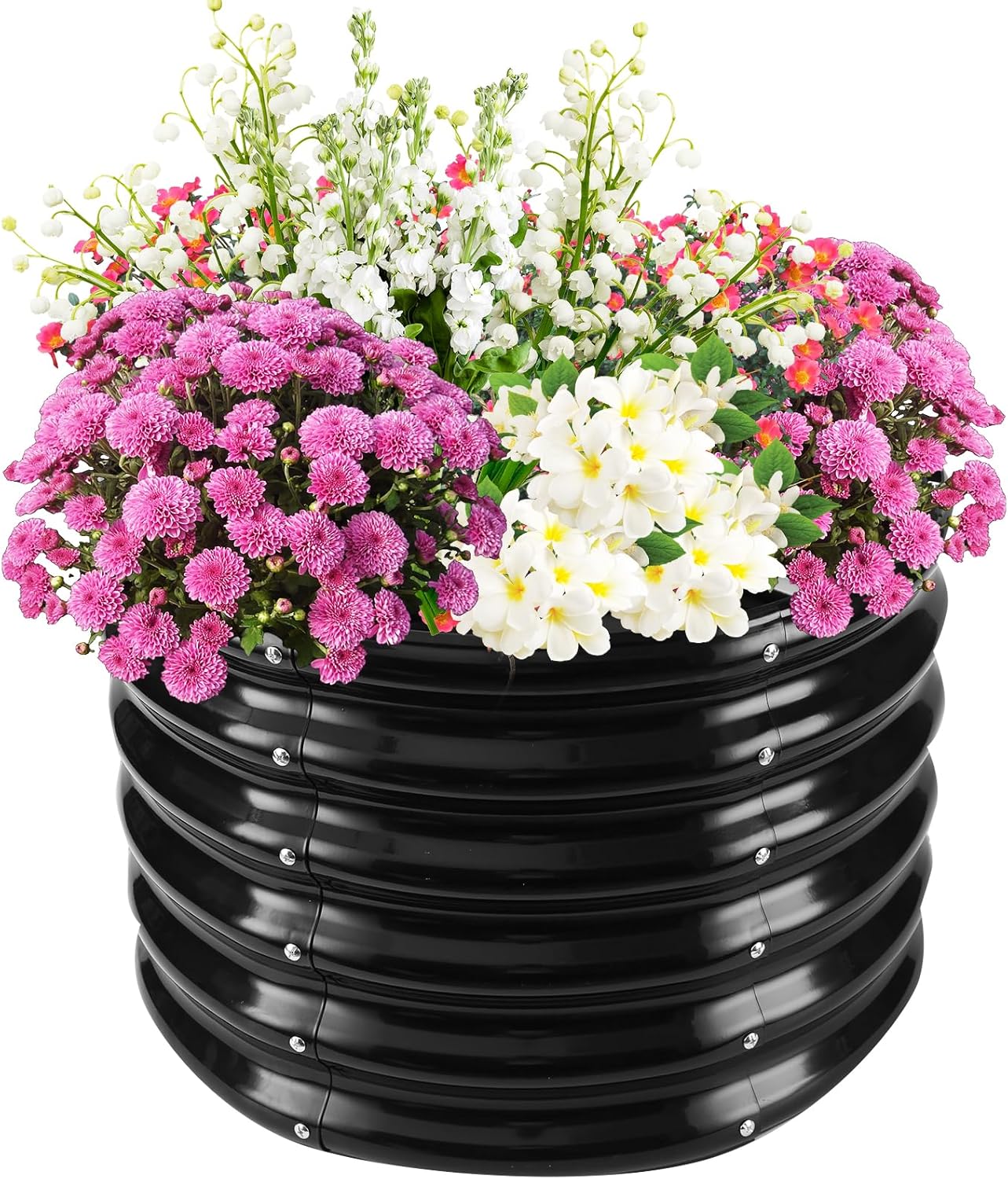 17" Tall Elevated Round Metal Rised Garden Bed