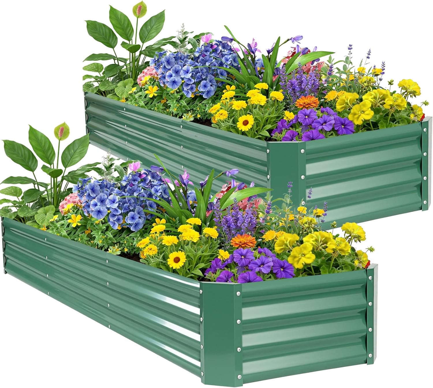 4X2X1ft Durable Metal Vegetable Plant Container Kit 